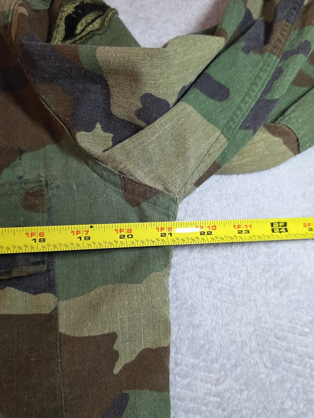 US Military Woodland Camo BDU Combat Coat Small Short
